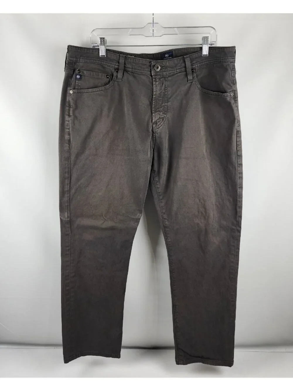AG Adriano Goldschmied Pants Mens 36x29 Gray Green The Everett Slim Straight